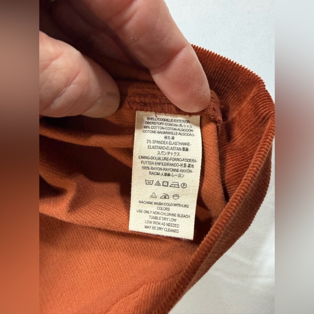FREE PEOPLE Rust Brown corduroy Old School Love jumper Dress size 4 - Picture 12 of 14